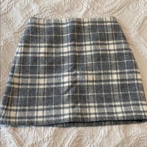 Plaid Wool Skirt